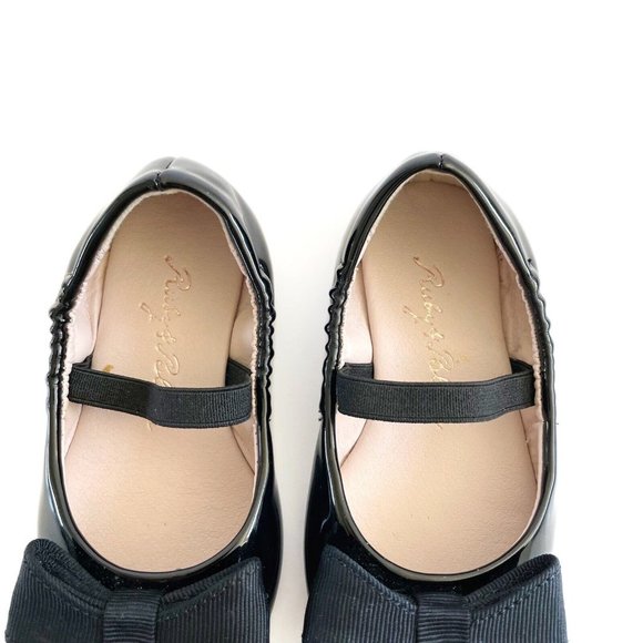 Ruby & Bloom Ballet Flats Toddler Girls Size 5 Black Bow Slip On Party Dress Up - Picture 5 of 15